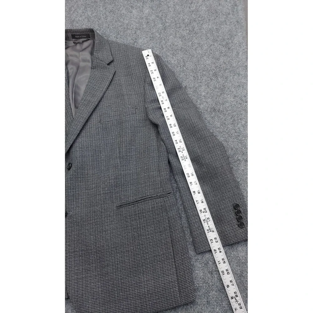 LRL Ralph Lauren Blazer Jacket Men 42 Short Gray Herringbone 2 Button Notch Wool